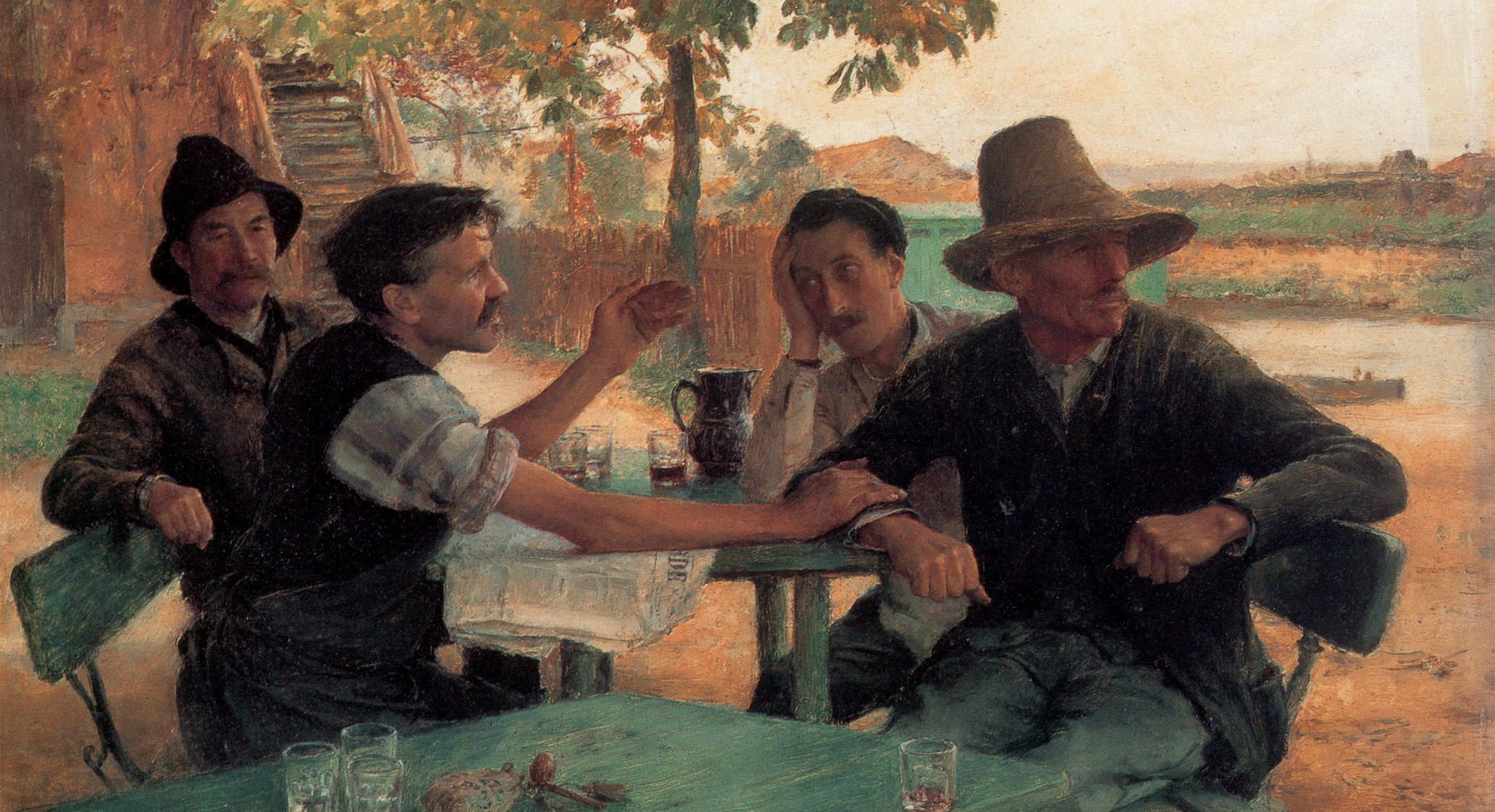 emile friant — la discussion politique — 1889
